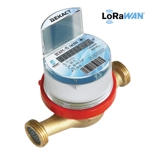 Счетчик воды универсальный Декаст ВСКМ-15 iWAN LoraWan (монтажная длина 110мм)